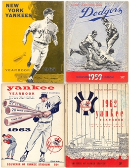 1950s-1960s Baseball Yearbooks and Magazine Collection (24) Including S.I. 1st Issue